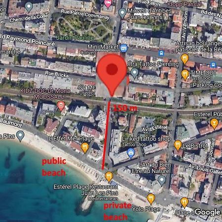 Stylish White And Red Apartments Juan-les-Pins Esterno foto